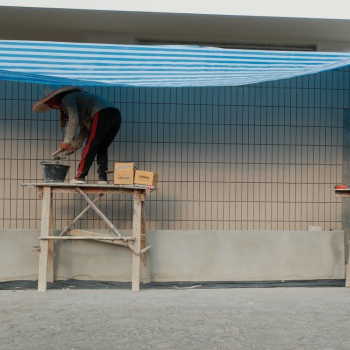 poseurs de carreau de faïence - Thaïlande